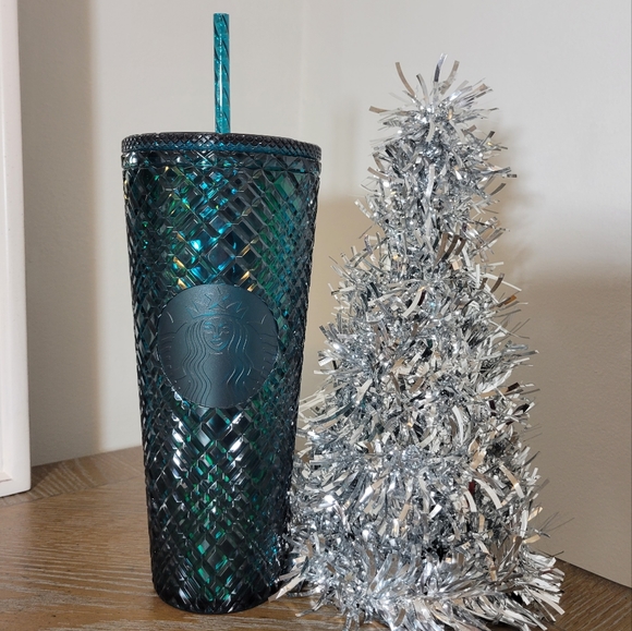 Starbucks Accessories - Starbucks Emerald Tumbler Jeweled Green Tumbler Venti New Christmas Holiday
